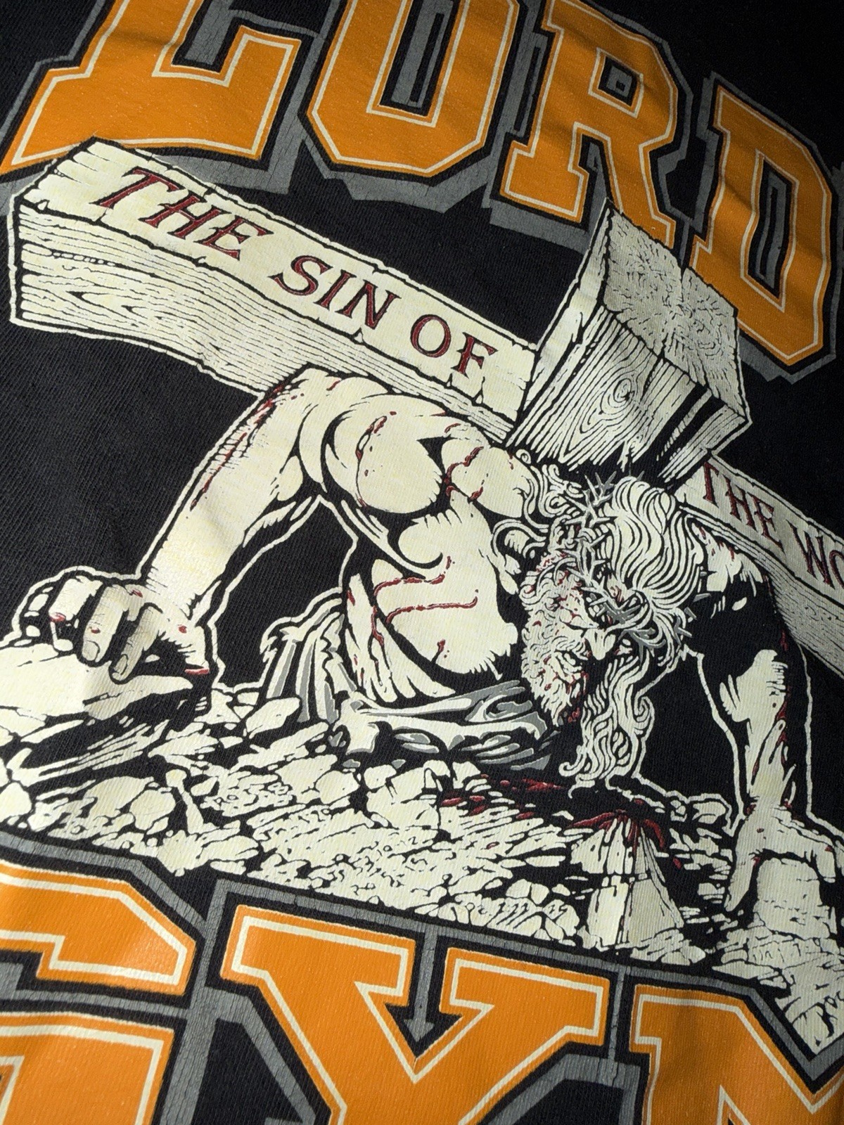 Vintage Lord's Gym T-Shirt Size L Black 1990 Living E… - Gem