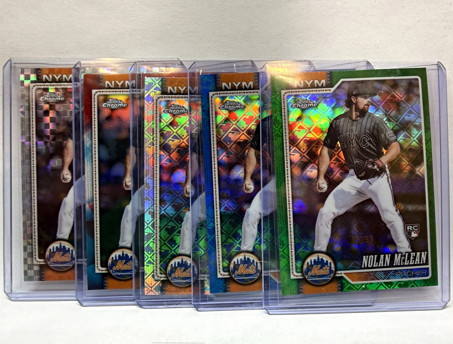 2026 Topps Chrome Nolan McLean #236 RC 5-Card Lot Logofractor /99 /150 X-Fractor