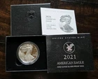 2021-W (Type 2) 1oz .999 Silver American Eagle Proof w/ Box & COA #1