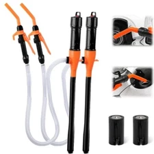 2 Pack Battery Powered Electric Fuel Transfer Pump Portable Gas Oil Liquid Pump