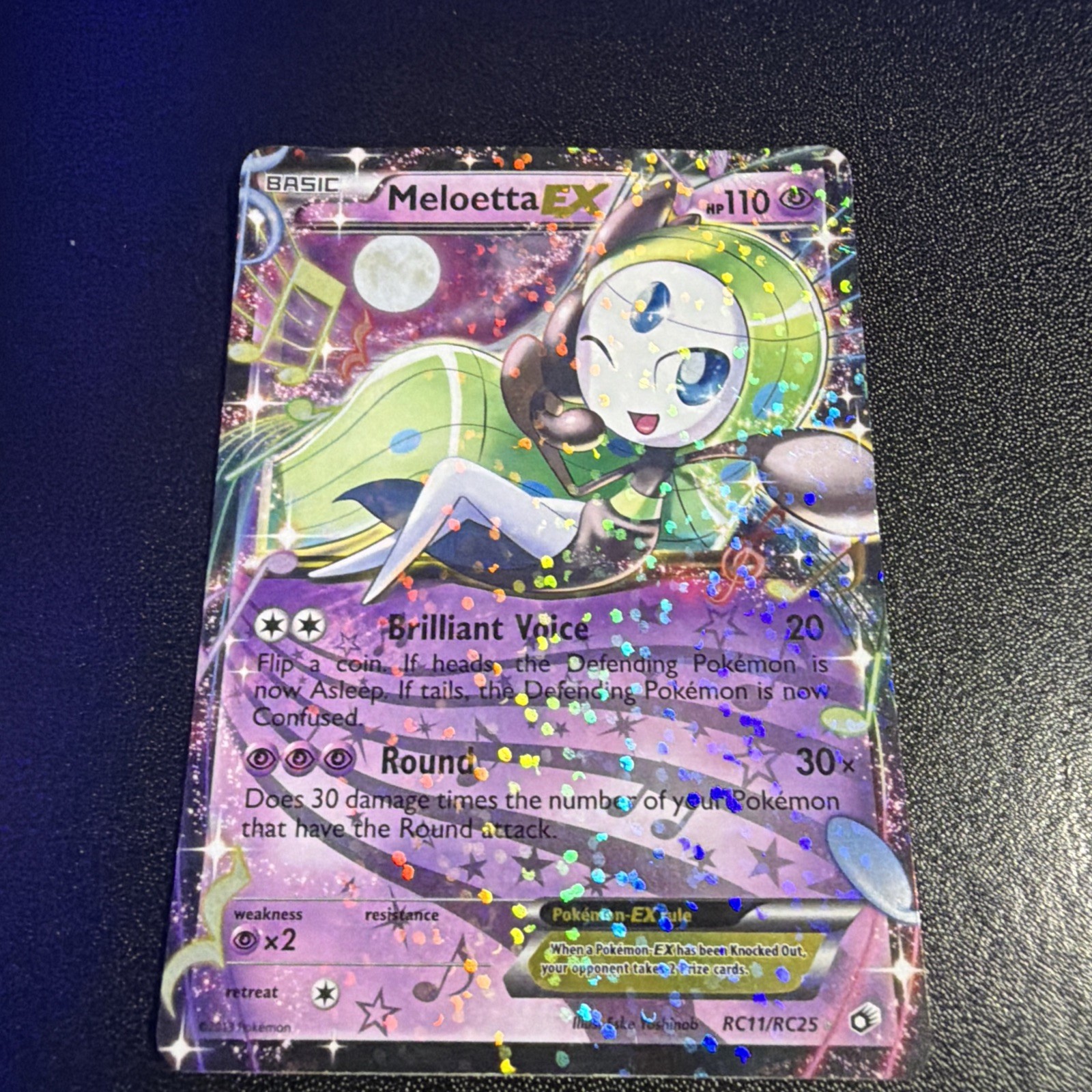 2013 POKEMON BW LEGENDARY TREASURES #RC11/RC25 MELOETTA EX - DP
