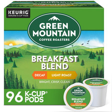 Breakfast Blend Decaf Coffee, Keurig Single Serve K-Cup Pods, Light Roast, 96 Co