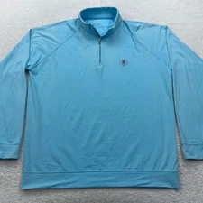 Holderness & Bourne Dry-Luxe Performance Pullover Golf Long Sleeve Light Blue L