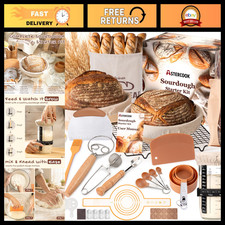 Sourdough Starter Kit - Round & Oval Banneton...