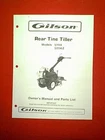 GILSON REAR TINE ROTO TILLER MODELS 51114 & 51114Z OWNER'S / PARTS MANUAL
