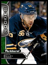 2016-17 PARKHURST ROOKIE GREEN Justin Bailey -RC Rookie Buffalo Sabres #346