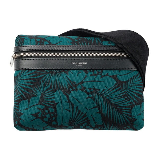 Borsa Saint Laurent in vita per fotocamera nero pavone