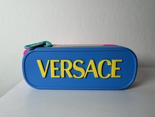 Versace Neon Multicolor Silicon Sunglasses Case 80s Big Zipper Special Edition