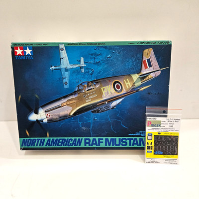 1/48 TAMIYA NORTH AMERICAN RAF MUSTANG III + PMASK PRE-CUT MASK AIRPLANE MODEL