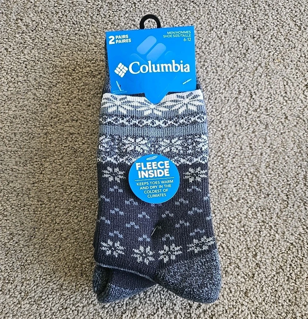 Columbia Paquete De 4 Calcetines Tipo Crew De Lana Para Hombre, Negro