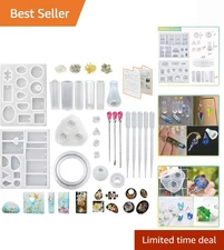Versatile Silicone Mold Jewelry Kit - 16 Molds & Tools for Creative Crafters