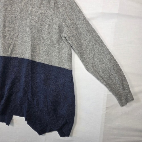 Madewell Alpaca/Wool Blend Colorblock Long Cardigan Sweater Grey Navy Womens M - Bild 12 von 18
