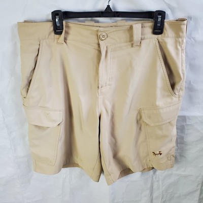 Under Armour Shorts Mens 34 Beige Fish Hunter Cargo Performance