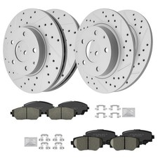 Front and Rear Brake Kit Compatible w/ Maz-da 3 3Sport 2014-2017 Rotor