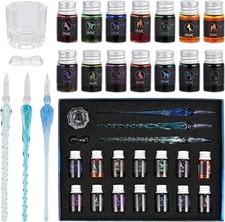 Federhalter Aus Glas, 19PCS Glasstifte Set Ka...