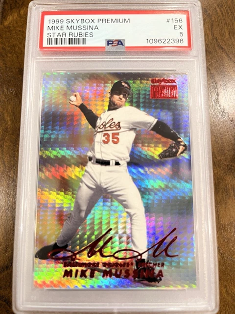1999 Skybox Premium Mike Mussina Star Rubies /50 PSA 5