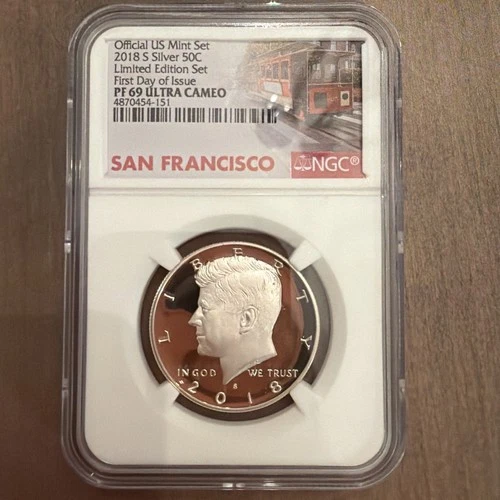 2018 S Silver Kennedy Proof Half Dollar 50 Cent Coin NGC PF69 Ultra Cameo FDOI🔥