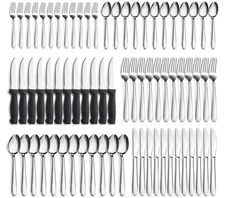72-Pieces Silverware Set for 12, Stainless Steel Cutlery Set