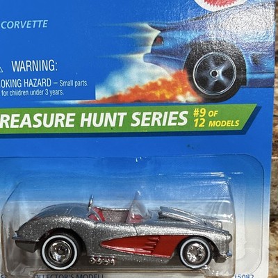 Hot Wheels Treasure Hunt '58 Corvette Silver/Red 1:64 Diecast Unopened