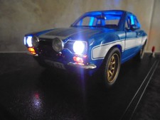 STUNNING CLASSIC  MK1 FORD ESCORT WITH WORKING LIGHTS F&F 1/24 CAR IN CASE