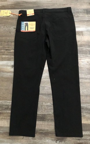 Weatherproof Vintage Mens 36x30 Black Stretch Flat Front Pants New w Tags - 第 2/4 張圖片