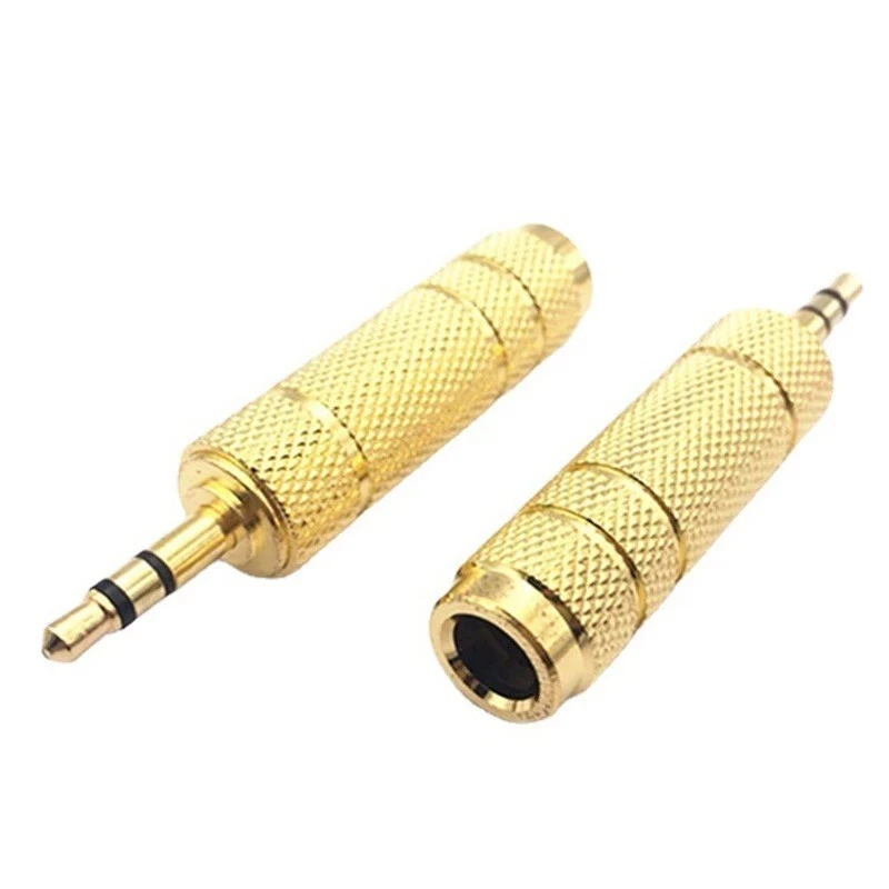 3.5mm to 6.35mm Stereo Audio Jack 1/8" Male to 1/4" Female Headphone Adapter - Image 3 of 4