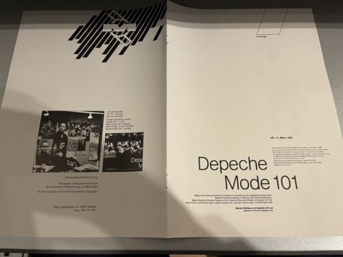 Depeche Mode sehr seltene Werbeanzeige „101“ / „Der Musikmarkt“ (1989) - Foto 1 di 6