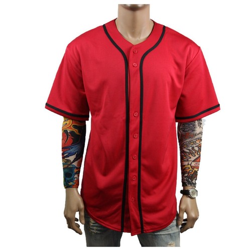 Mens Baseball Jersey Raglan Stripe Sports Uniform Team Hipster Tee Casual S-3X - 第 115/155 張圖片