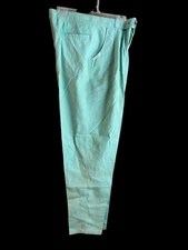 Vintage 80s Gitano Women’s Size 16 32x29 High Waist Mom Belted Pants Mint Green
