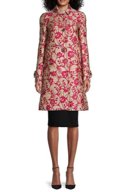 VALENTINO FLORAL JACQUARD COAT SZ 40 MRSP: $5200 COLLECTION 2021