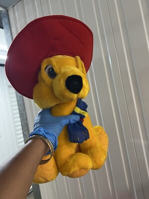 Vintage Classic Toy Co. Plüsch orange 10 Zoll Welpe Hund trägt Mütze & Schal
