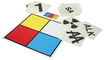 Accuform Signs Zfd101Pa Aluminum Nfpa Blank Placard Kit, 10" Length X 10" Width X 0.040" Thickness, Kit Includes Blank Placard, Numbers, Hazard Symbols, Wallet Guide (846642092313)