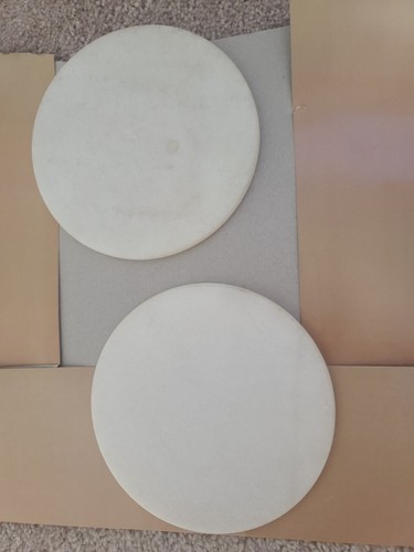 TWO 5 1/2 “ROUND MARBLE BaseS for LampS or Art SculptureS OR FIGURINES ETC.