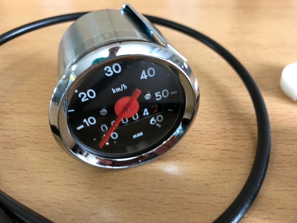 SET 17" Tacho schwarz Schnecke Welle Hercules Mofa Prima M 2 3 4 5 Optima Moped - Bild 2 von 4