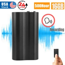 500Hr Mini Spy Audio Voice Activated Recorder Digital MP3 Small Smart Playback
