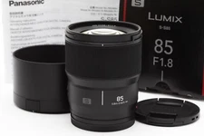 Very Clean Panasonic Lumix S 85mm f1.8 Lens (L Mount) with Hood & Box #46343