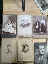 Lot Of 27  Vintage Cabinet Card 1900s Mixed Men Woman & Baby’s