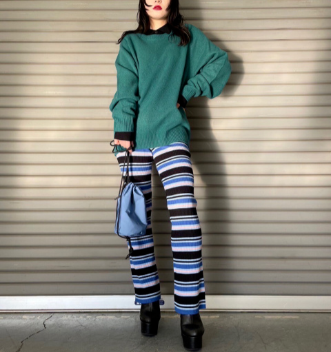 MARNI Uniqlo Women Merino Blend Semi Flare Knitted Pants MARNI Uniqlo Women Merino Blend Semi Flare Knitted Pants