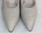 Giorgio Armani Made in Italy Ivory Textured High Heels, Sz EU 39 (US 9) *Flawed* — photo 5