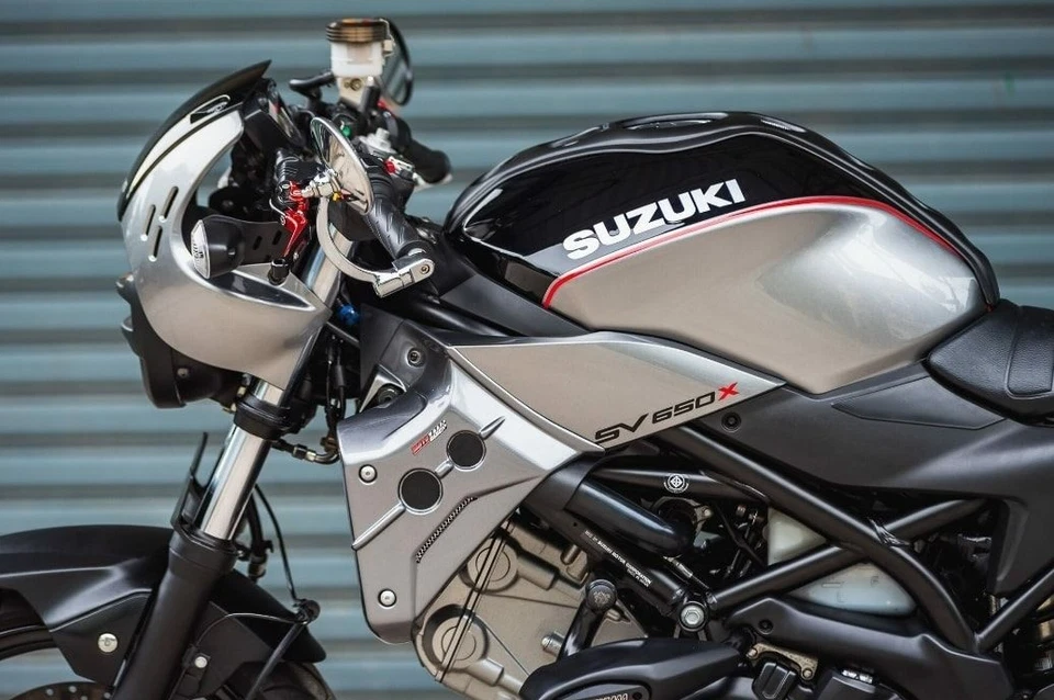 2017 2018 2019  black front cover tank abs fairing for Suzuki sv650 sv650x   Foto 3 de 4