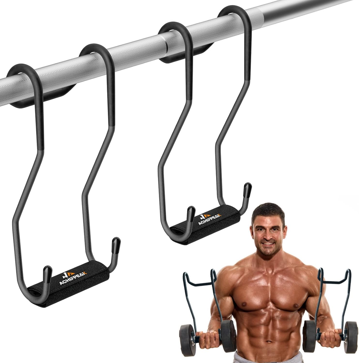 Dumbbell Spotter Hooks for Bench Press Connecting and Hanging