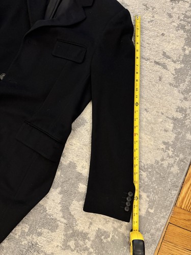 Gucci Black Overcoat, Men Size 38, Fabric Is 100% Cashmere, Single Breasted. - Picture 8 of 13