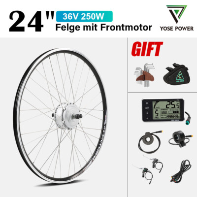 24 Zoll 250W E-Bike Conversion Kit Frontmotor Elektrofahrrad Pedelec Umbausatz