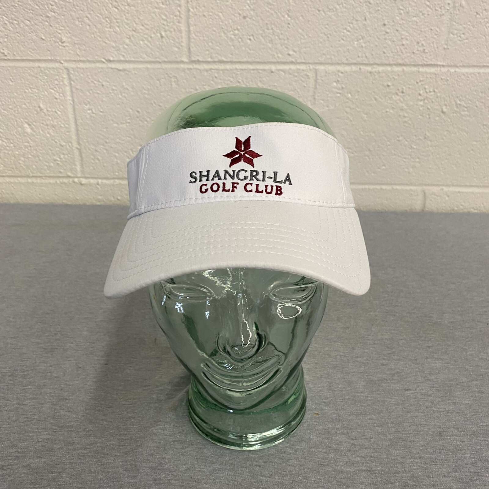 ShangriLa Golf Club White Visor Imperial Gem