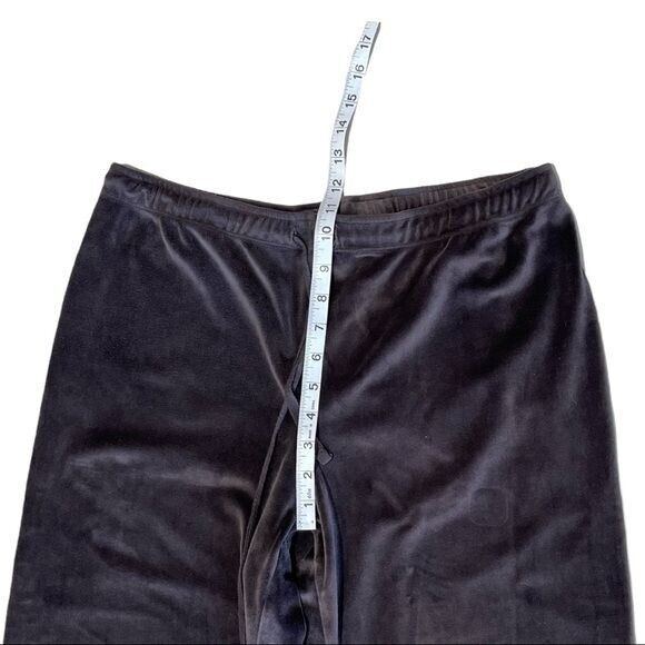Natori Velvet Dark Gray Pajama Pants Size M - image 5