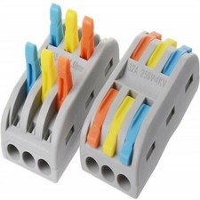 20PCS Reusable SPL-3 Line Electrical Connectors Wire Clamp Cable Terminals Block