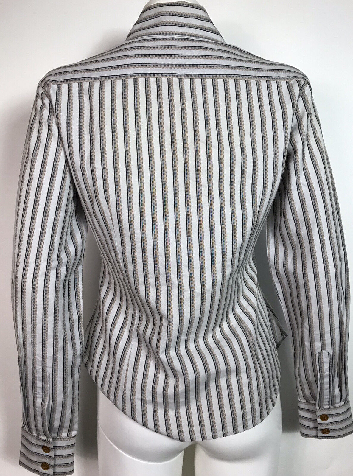 Rare Vtg Vivienne Westwood Striped Orb Logo Shirt… - image 6