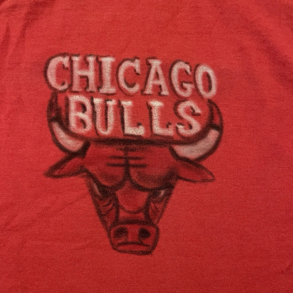 Vintage Chicago Bulls Air Brush T Shirt Size XL Men’s Red Rare! - Image 3 of 4