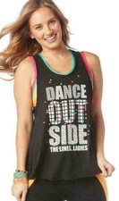 Tanque suelto exterior Zumba Dance - negro audaz Z1T01705 talla S (B283)