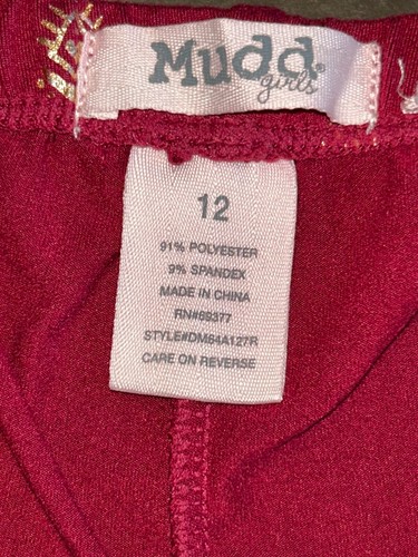 Mudd Girls Size 12 Maroon Leggings - Picture 3 of 3